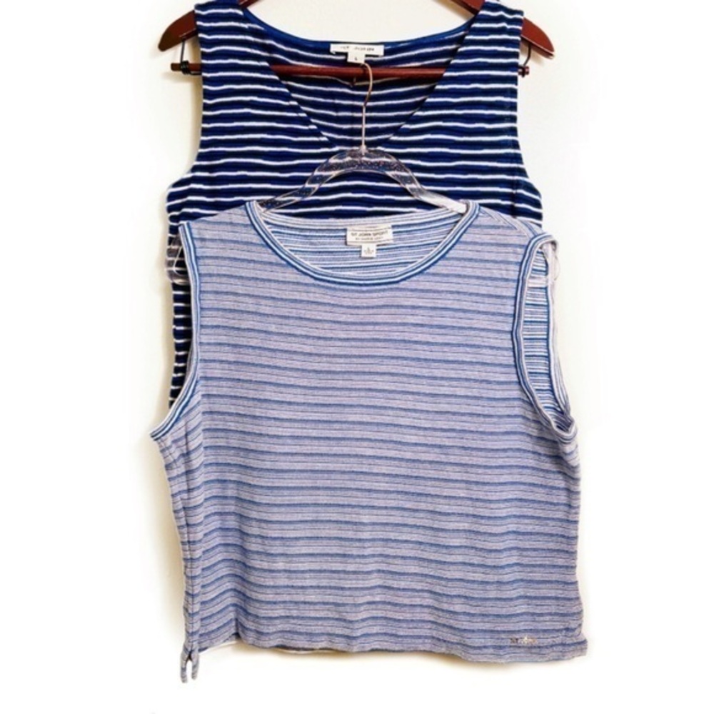 St. John Bundle 2 Striped Sleeveless Tops